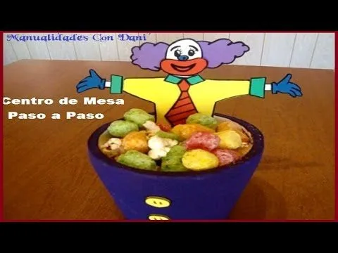 Centro de mesa y dulcero de PAYASO / MANUALIDADES - YouTube