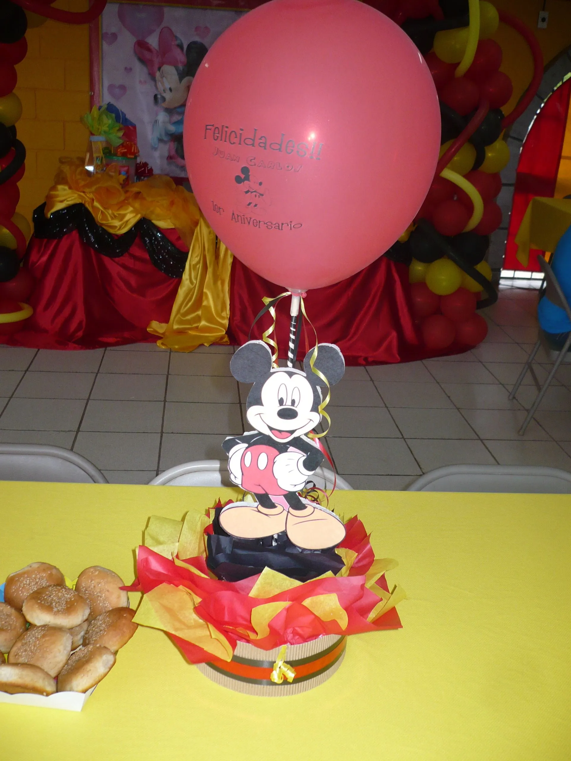 Centro de mesa Mickey Mouse 2 | El Castillo Amarillo, Local de Piñatas