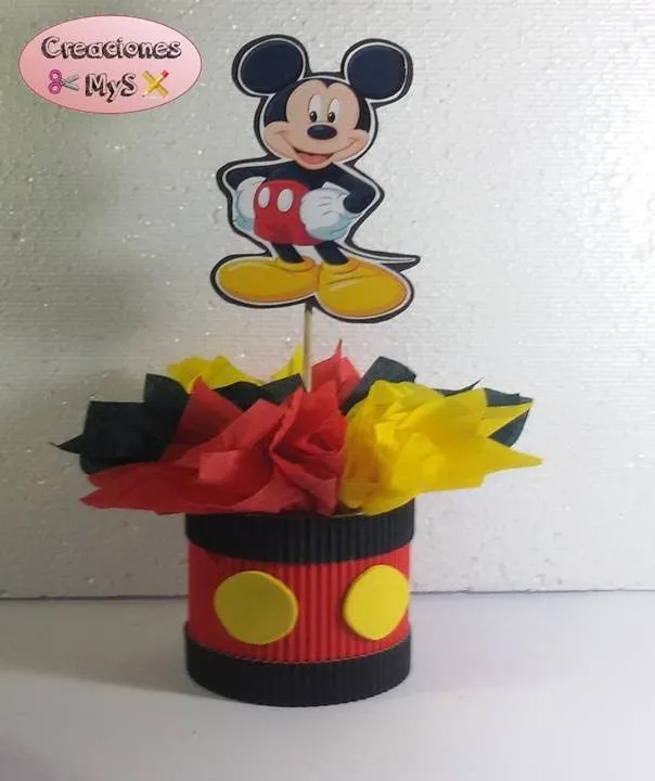 Centro de mesa mickey mouse para cumpleaños - YouTube