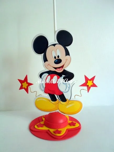 Centro de mesa de Mickey en madera - Imagui