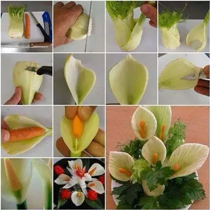 Centro de mesa vegetal Flores Lirios Hinojo Explicaciones Imagenes ...