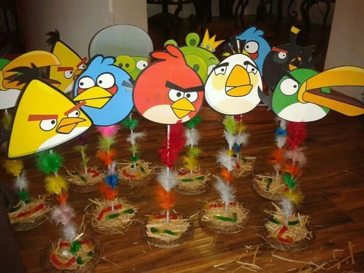 Centros de mesa angry birds - Imagui