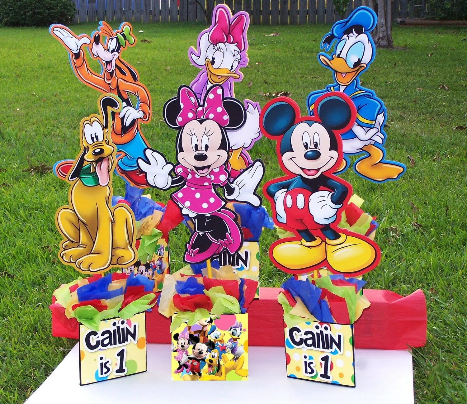Centros de mesa para fiesta de la Casa de Mickey. | Ideas y ... Centros de mesa para fiesta de la Casa de Mickey. | Ideas y ...