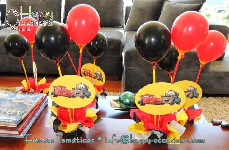 Centros de mesa www.happy-occasions.com | fiestas infantiles cars ...