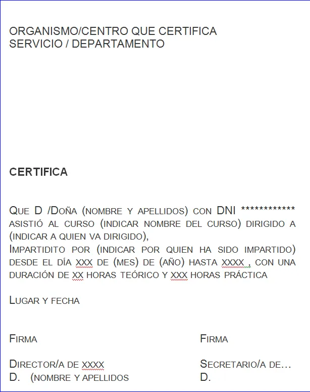 Modelo de certificado de asistencia - Imagui