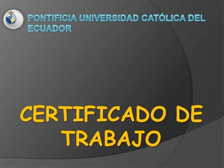 Certificado de trabajo