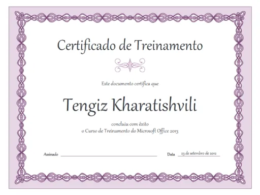 Certificado de conclusão (azul) - Modelos - Office.com