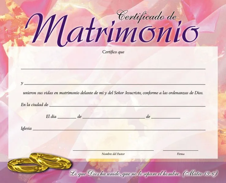 Certificado de matrimonio para FaceBook - Imagui