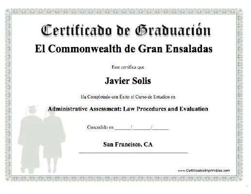 Certificado de Graduación para imprimir los certificados, gratis ...