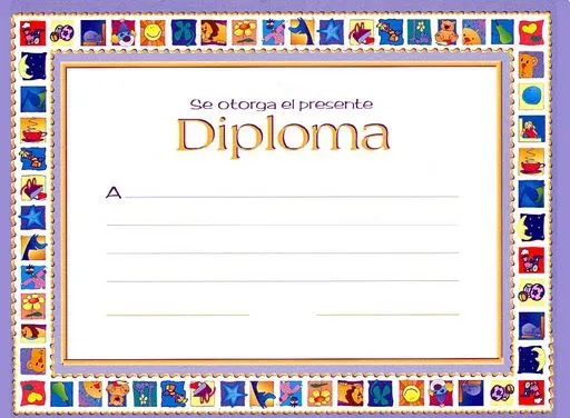 Diplomas infantiles para editar - Imagui
