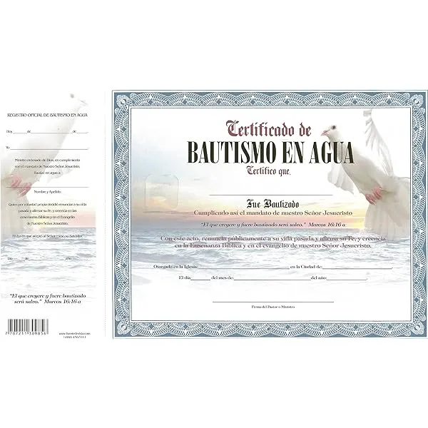 Certificados de Presentacion de Ninos (Spanish Edition) (Pack of 12) : Casa  Bautista De Publicaciones: Amazon.com.mx: Libros