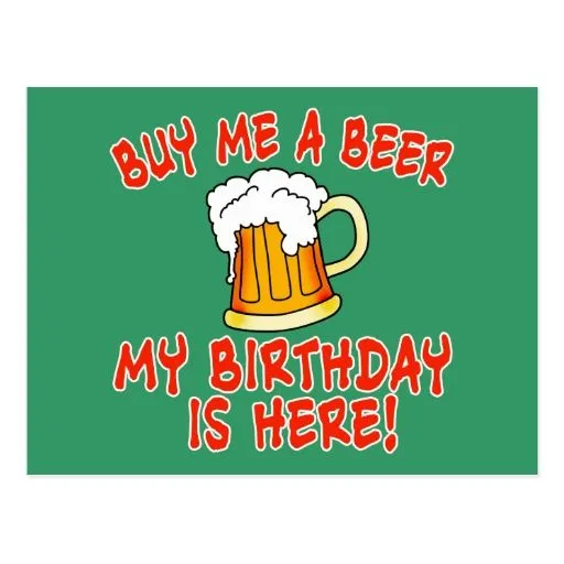 Cerveza del cumpleaños postal | Zazzle