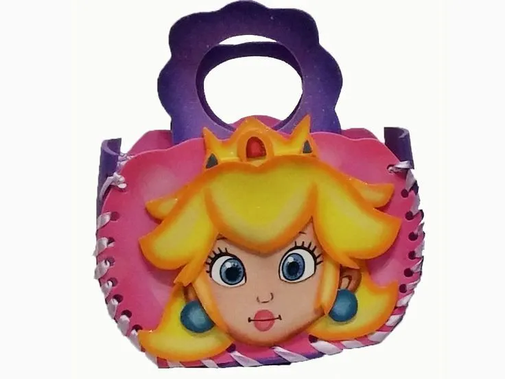 Cesta Princesa Peach, hecha en foami para fiestas infantiles. http ...