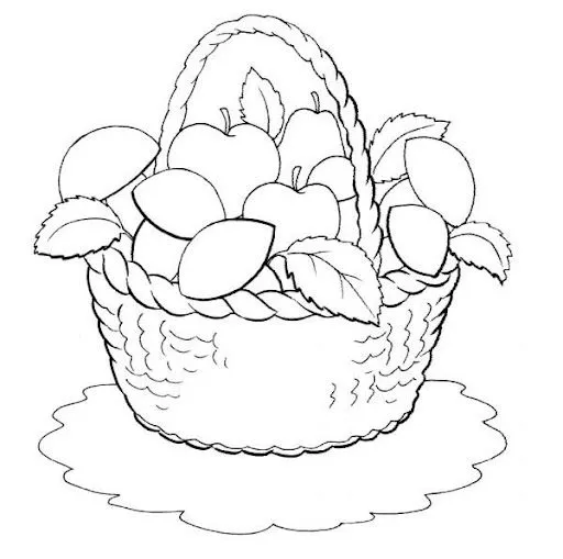 Cestas de frutas para dibujar - Imagui