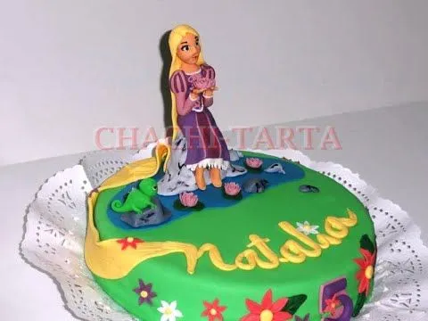 CHACHI-TARTA: Tarta de cumpleaños "Rapunzel" (sin gluten) - YouTube