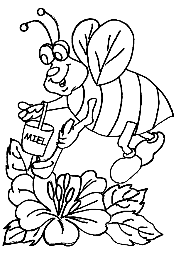 La Chachipedia: Dibujos de abejas para colorear