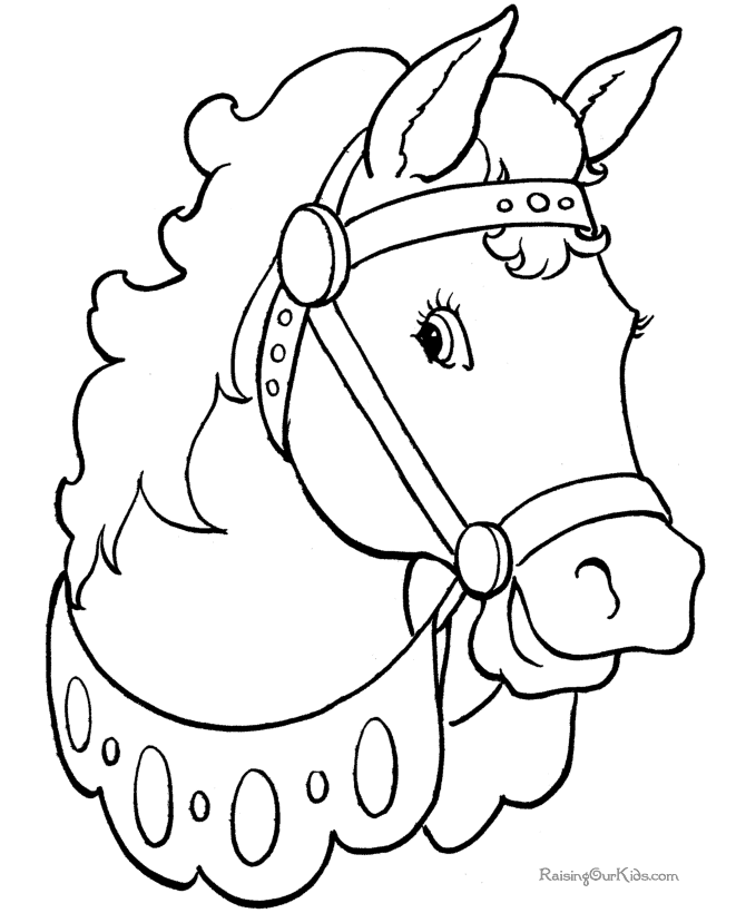 La Chachipedia: Dibujos de caballos para colorear.
