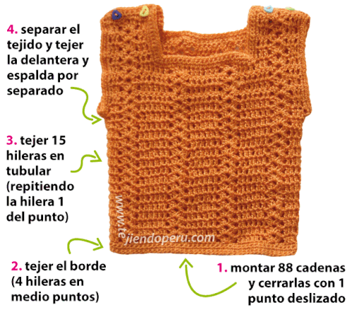 Puntos para tejer chalecos a crochet - Imagui