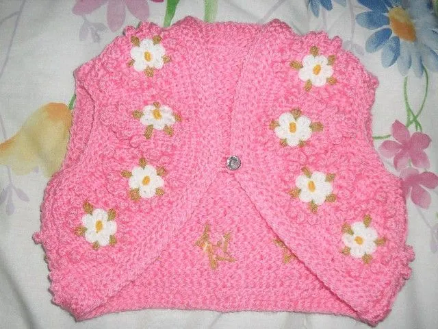 Chaleco de nena en crochet - Imagui
