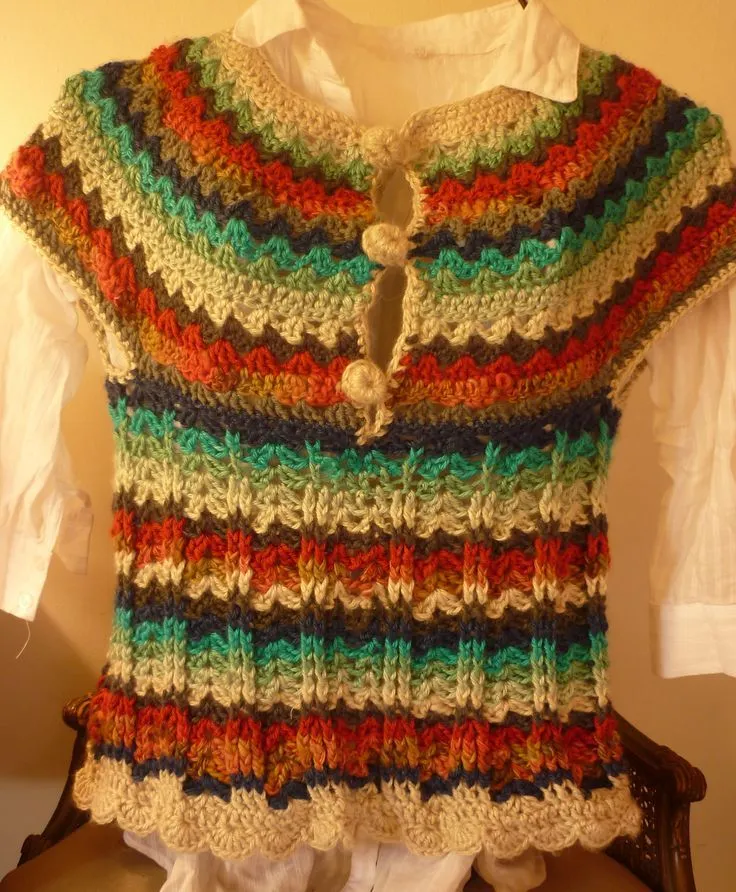 Chaleco de lana tejido al crochet | tejidos para disfrutar | Pinterest