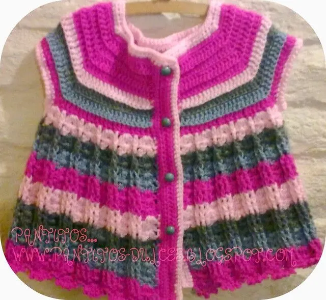 Chalecos de bebés tejidos a crochet - Imagui