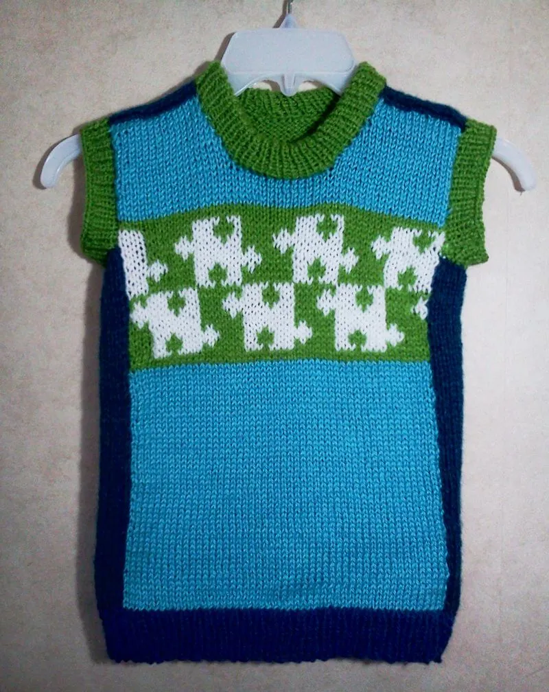 Chaleco multicolor de niño talla 4 tejido a dos agujas | Tejedorita Chaleco multicolor de niño talla 4 tejido a dos agujas | Tejedorita
