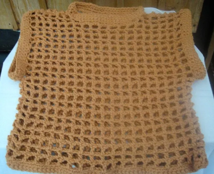 Chaleco tejido con restos de lana en crochet (Punto Vareta ...