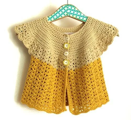 Chalecos a crochet para niñas (2) | bebe | Pinterest