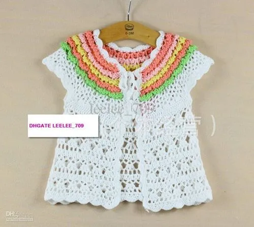 Chalecos a crochet para niñas (10) | tejer | Pinterest