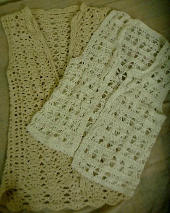 Chalecos de invierno tejidaos al crochet - Imagui