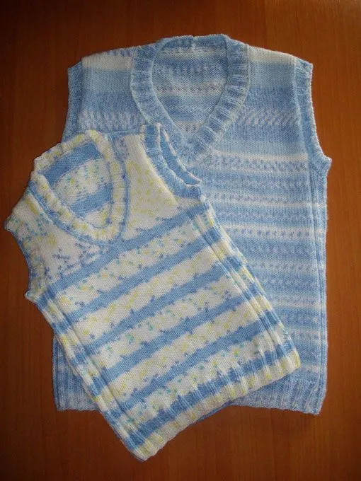 Patrones de chalecos tejidos para bebés - Imagui