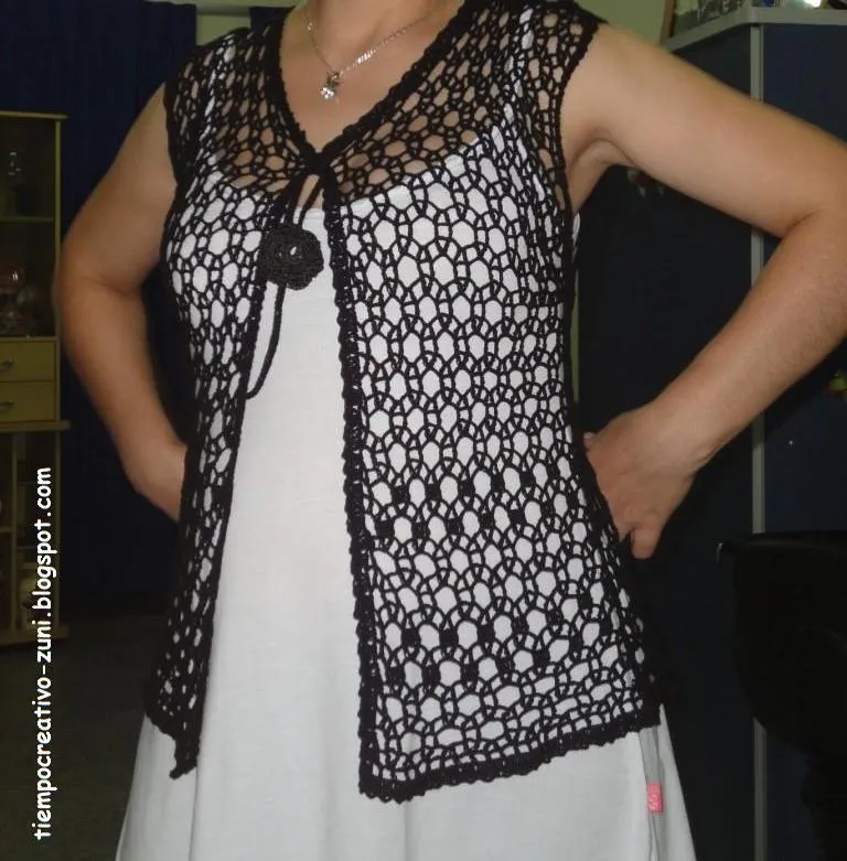 Chalecos tejidos a crochet para dama - Imagui Chalecos tejidos a crochet para dama - Imagui