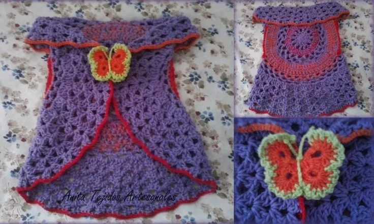 chalecos tejidos en crochet p nenas on Pinterest | Bebe, Tejidos ...