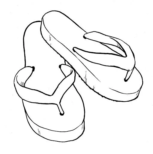 Sandalias para colorear - Imagui