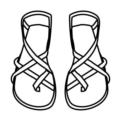 Dibujo sandalias - Imagui