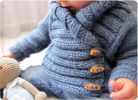Cómo hacer una chaqueta de bebé a dos agujas -DIY- - Paperblog