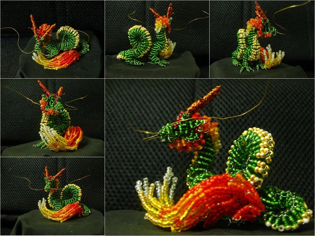 Chaquira lung dragon by freetobe on DeviantArt Chaquira lung dragon by freetobe on DeviantArt