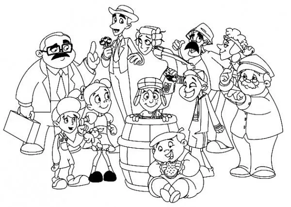 El Chavo y sus amigos de la vecindad para colorear | Colorear imágenes