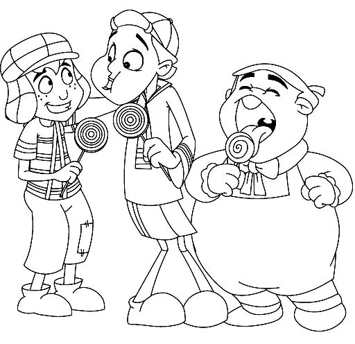 El Chavo y sus amigos de la vecindad para colorear | Colorear imágenes