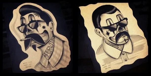 Chicano Art Payasos (Clowns) tattoos. #PorVida #Gangster #Chicano ...