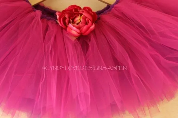 Poco chicas brillante fucsia Tutu falda rosa por cyndylovedesigns