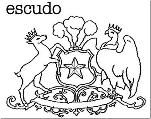 escudo nacionaldel chile Colouring Pages