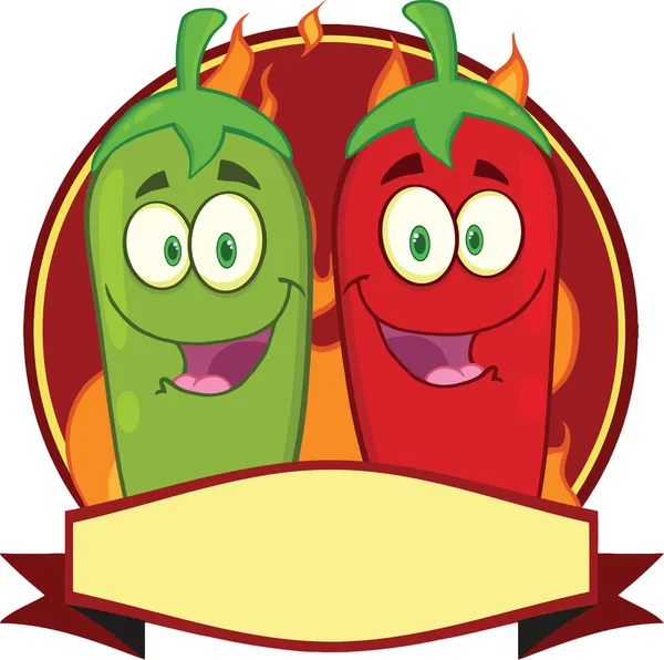 chiles mexicanos etiqueta de mascota de dibujos animados — Foto ... chiles mexicanos etiqueta de mascota de dibujos animados — Foto ...