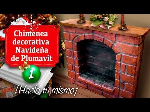 Chimenea decorativa Navideña de Plumavit - YouTube