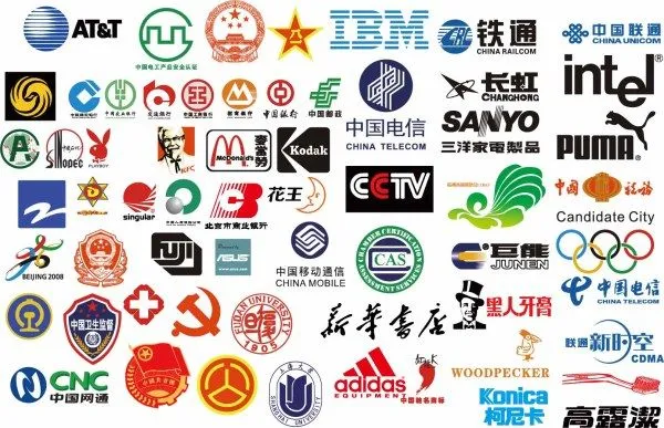 China es bien conocida las empresas y los bancos de vectores LOGO ...