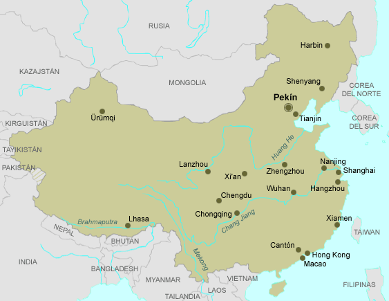 China: Mapa del país