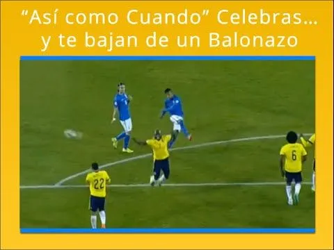 Chistoso Balonazo Neymar a Pablo Armero Colombia Brasil 2015 - YouTube