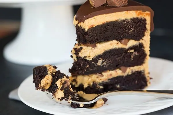 Chocolate-Peanut Butter Cup Cake | Brown Eyed Baker