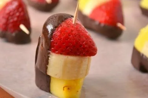 Chocolate Recetas: Brochetas de fruta con chocolate | Ideas para ...