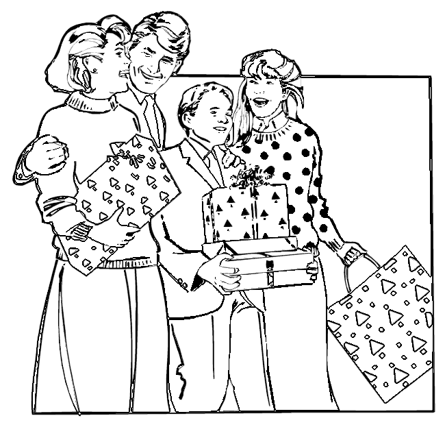 Christmas Family Coloring Pages | Realistic Coloring Pages Christmas Family Coloring Pages | Realistic Coloring Pages